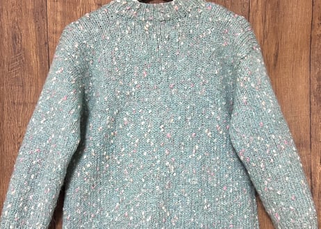 ニット カーディガン カーデ 長袖 カラフル レトロ カントリー ガーリー 個性的 おしゃれ かわいい ヴィンテージ vintage used 古着/club723 クラブ723(N722)