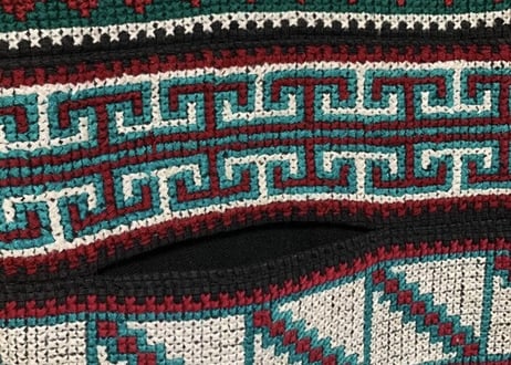 刺繍 ベスト カラフル エスニック アメリカン ウエスタン カントリー レトロ おしゃれ かわいい ヴィンテージ USA vintage used 古着/club723(N277)
