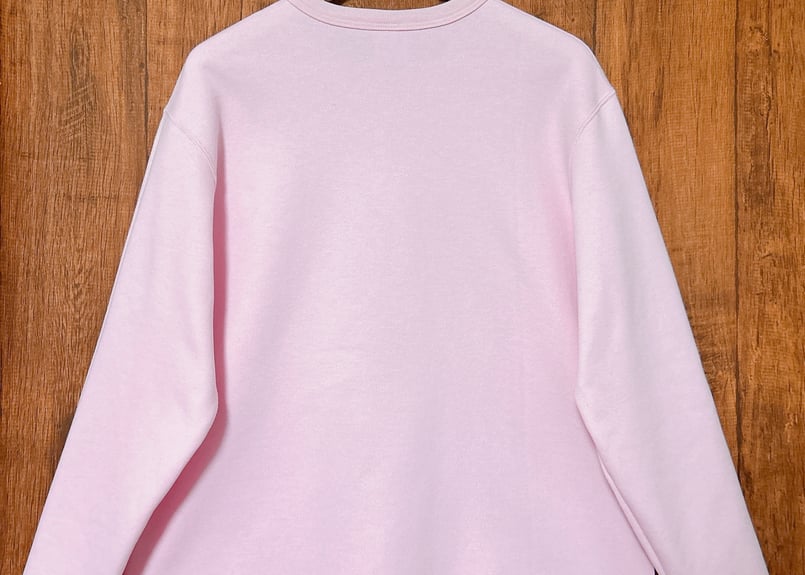 パステル ピンク 刺繍 スウェット トレーナー FRUIT OF THE LOOM