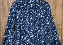 OLD NAVY 小花柄 総柄 トップス カーディガン 長袖 紺 ネイビー レトロ ガーリー 個性的 おしゃれ かわいい ヴィンテージ used vintage 古着/club723(N492)