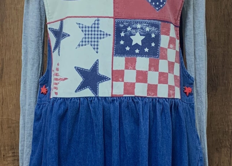 アメリカン カントリー デニム ロング ワンピース ジャンパースカート