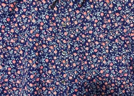 LLBean エルエルビーン 小花柄 総柄 シャツ 長袖 胸ポケット レトロ カラフル おしゃれ かわいい ヴィンテージ used vintage 古着/club723 クラブ723(N780)