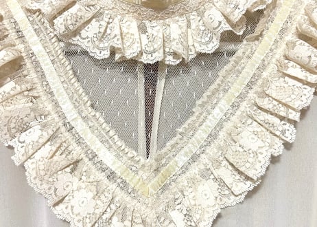 ヴィンテージ ロング ワンピース レース 長袖 レトロ カントリー ガーリー クラシカル ナチュラル おしゃれ かわいい USA 古着/club723 クラブ723(N634)