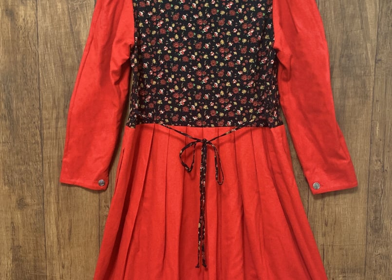 ヨーロッパ 古着 チロル チロリアン ウール ロング ワンピース