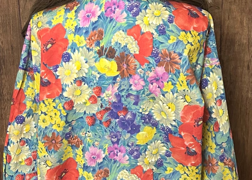 個性的 シャツワンピース 昭和レトロ 花柄 ロング 長袖 カラフル ヴィンテージ 春 レディース ワンピース シャツワンピース レトロ レトロ