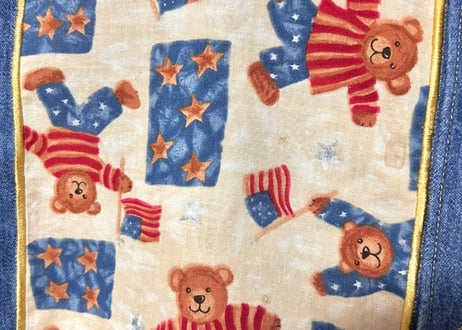 デニム シャツ くま テディベア 長袖 アメリカン レトロ カントリー ファンシー おしゃれ かわいい ヴィンテージ used vintage 古着/club723 クラブ723(N641)