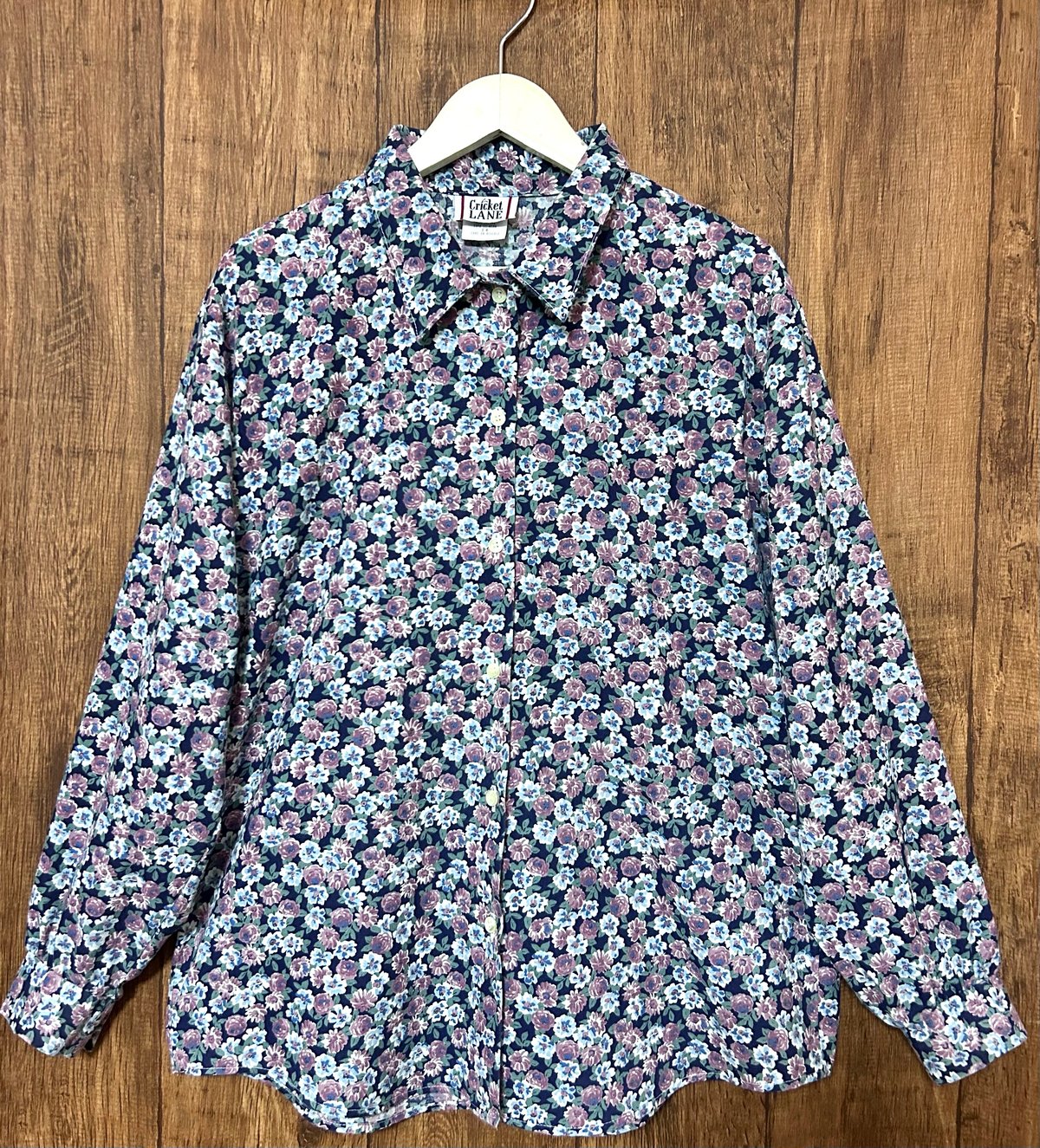 希少 80s 花柄 フラワー レトロ 総柄シャツ モード vintage 古着 ヨーロッパ 花柄 フラワー シャツ 長袖 カラフル レトロ