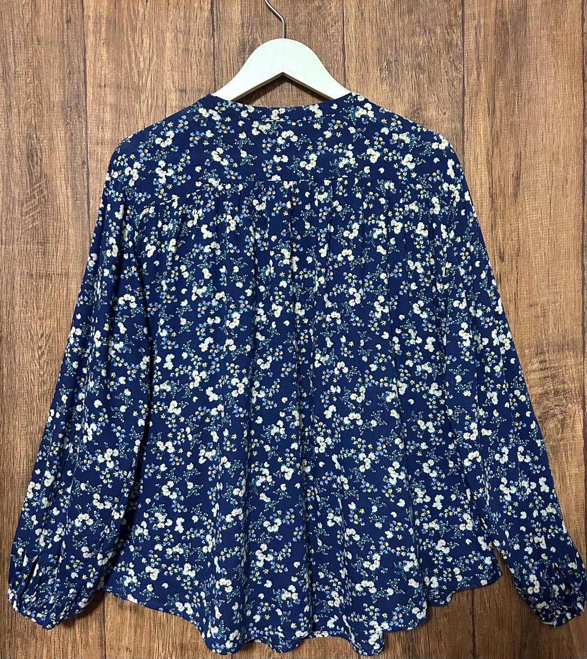 OLD NAVY 小花柄 総柄 トップス カーディガン 長袖 紺 ネイビー レトロ 
