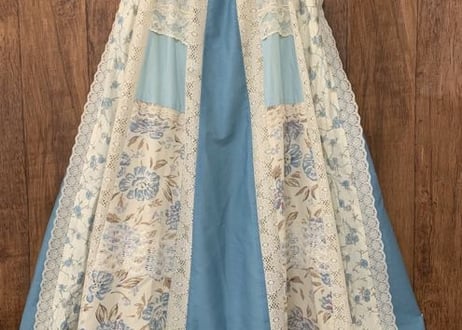 Carefree Fashions　70年代　70s ヴィンテージ  ロング　マキシ　スカート　レース　ガーリー　カントリー　USA vintage 古着/ club723 (N63)