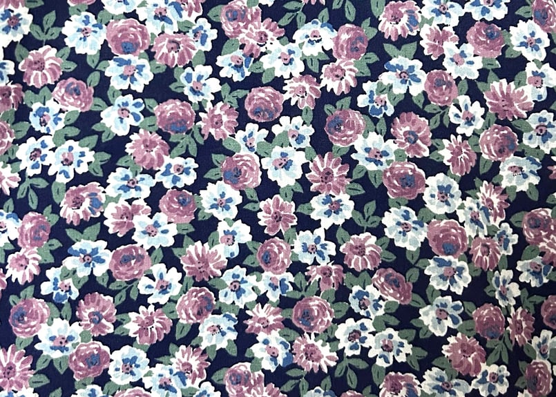 41×58 グラデーション　花柄　トルコヴィンテージ 数量5から】 生地 『シャーティング ビンテージフラワー柄 4番色