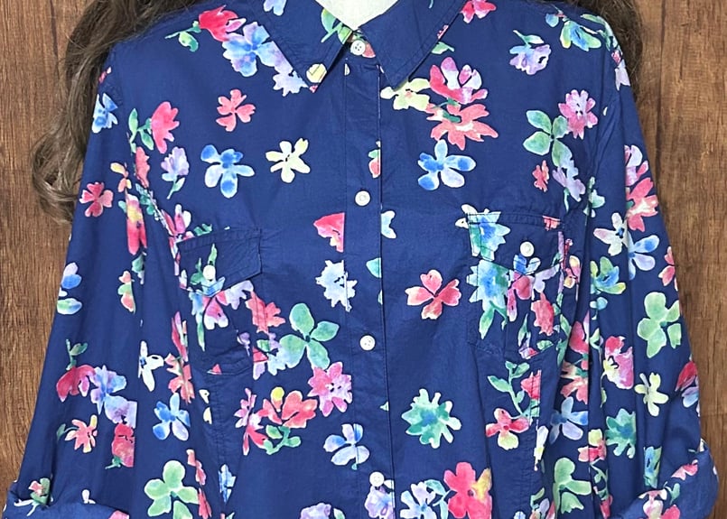 ヴィンテージ ビンテージ 花柄 ノーカラー ジャケット ネイビー アメリカ製 花柄 ビッグシルエット テーラードジャケット – 古着屋Top