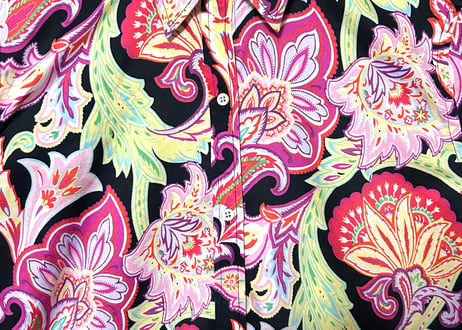 Ralph Lauren ラルフ ローレン 柄 シャツ 七分袖 七分 ヴィンテージ カラフル レトロ ヒッピー 個性的 おしゃれ かわいい used vintage 古着/club723(N569)
