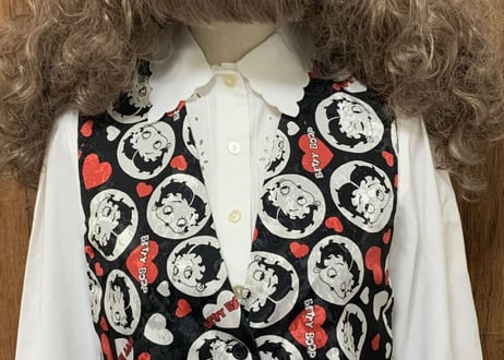 ベティ Betty Boop ベストハート モノトーン レトロ カラフル クラシカル アメリカン ロック かわいい ヴィンテージ USA vintage used 古着/club723(N276)