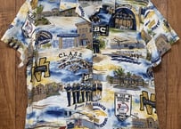 半袖 シャツ ブラウス レーヨン テロテロ 個性的 スポーツ アメリカン レトロ カジュアル USA ヴィンテージ vintage used ユーズド 古着/ club723(N317)