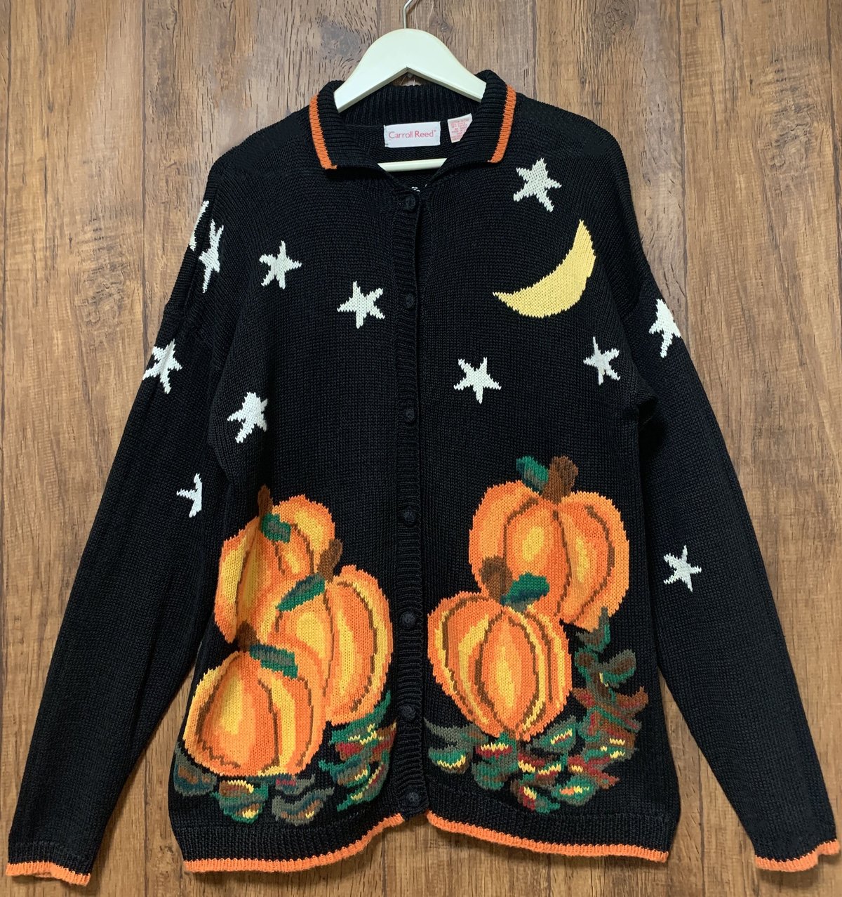 ハロウィン ハロウィーン ニット セーター カーディガン 黒 カボチャ