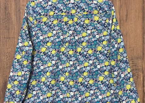 花柄 シャツ OLD NAVY オールドネイビー 長袖 胸ポケット カラフル レトロ おしゃれ かわいい ヴィンテージ used vintage 古着/club723 クラブ723(N637)