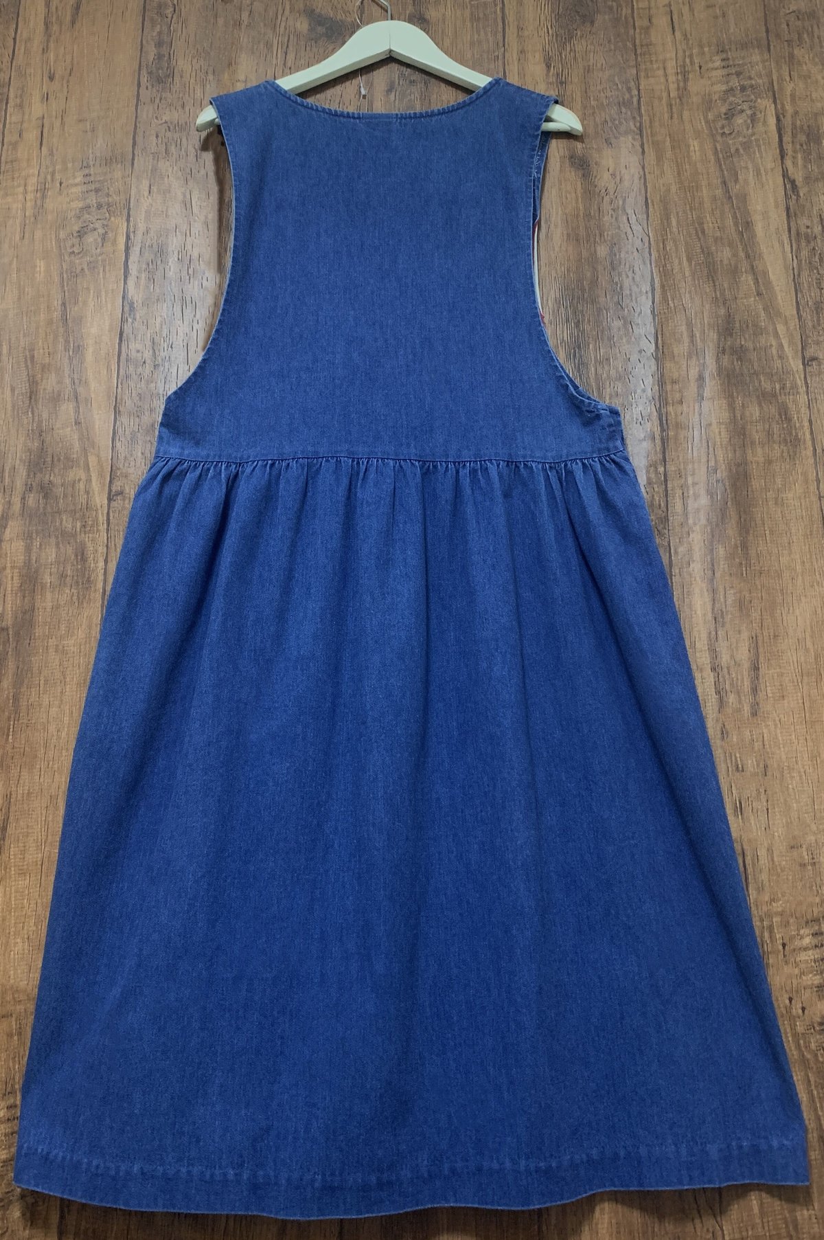 アメリカン カントリー デニム ロング ワンピース ジャンパースカート