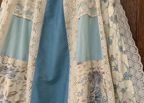 Carefree Fashions　70年代　70s ヴィンテージ  ロング　マキシ　スカート　レース　ガーリー　カントリー　USA vintage 古着/ club723 (N63)