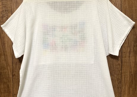 グアテマラ ガテマラ 刺繍 手刺繍 白 トップス 半袖 カラフル 花 人形 レトロ エスニック メキシカン vintage used 古着/club723(N307)