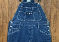 basic EDITIONS ショートオール　ショートオーバーオール　サロペット　デニム　花　刺繍　ゆったり　大きめ　big ビッグ　古着　vintage used/ club723(N59)