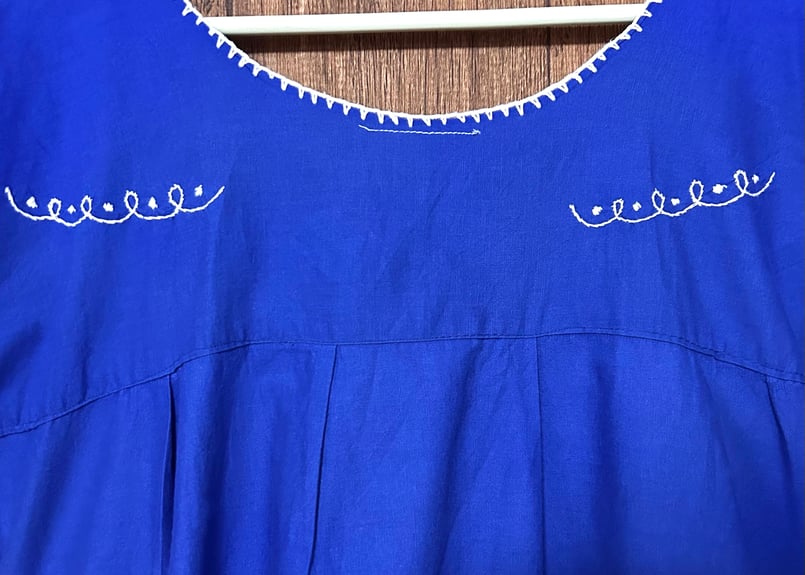 メキシカン ワンピース 花 鳥 刺繍 手刺繍 ヴィンテージ