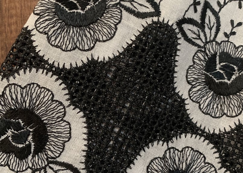 ヨーロッパ 刺繍 花 ヨーロッパ式刺繍絵タペストリー At the