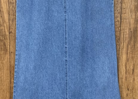 刺繍 デニム ワンピース 葉 ジャンパースカート ジャンスカ レトロ カントリー アメリカン USA ヴィンテージ vintage used 古着/club723(N301)