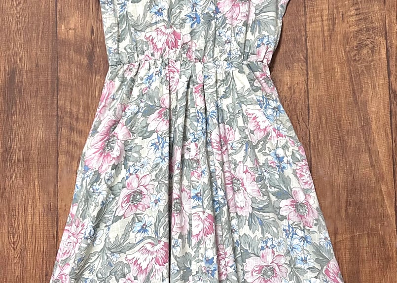 古着　ヴィンテージ　ロングワンピース　花柄　ドレス　vintage 楽天市場】【100円クーポン配布中】70年代 花柄 ロング