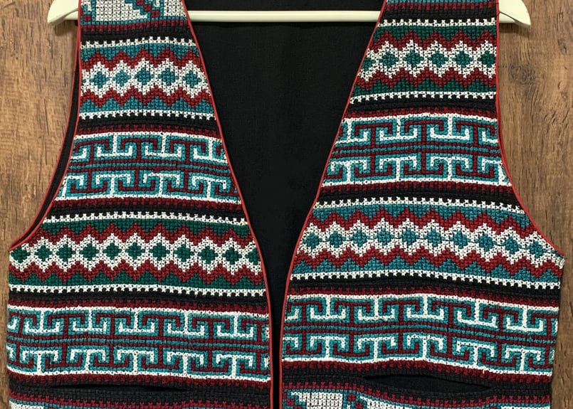 刺繍 ベスト カラフル エスニック アメリカン ウエスタン カントリー