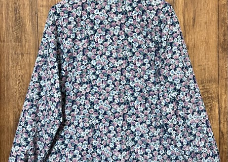 ヴィンテージ 花柄 小花柄 フラワー シャツ 長袖 カラフル レトロ カントリー 個性的 おしゃれ かわいい used vintage USA 古着/club723(N480)