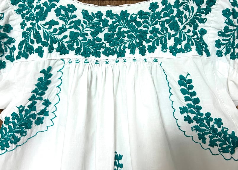 サンアントニーノ メキシコ 刺繍 トップス ブラウス 花 ヴィンテージ