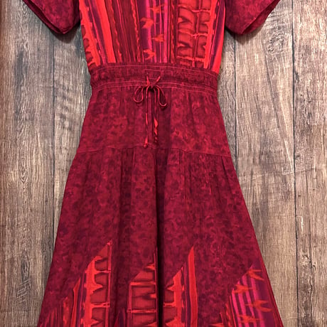 古着 アンティーク ビンテージ 70s USA 刺繍 ドレス ワンピース