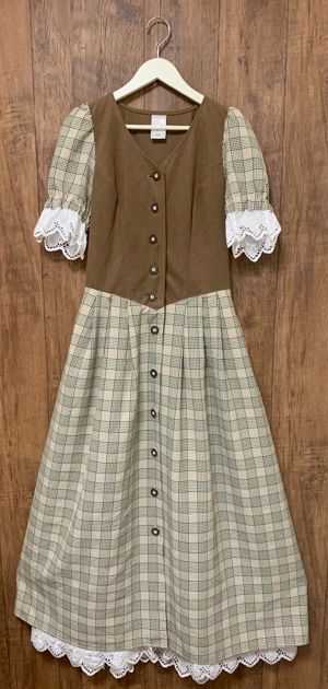 ディアンドル風 ワンピース チロル 民族衣装 クラシカル レースアップ Lady Anne fashion ヨーロッパ vintage チロル ワンピース ディアンド