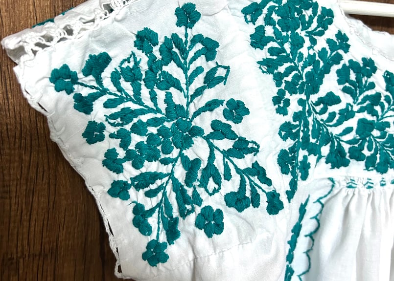 サンアントニーノ メキシコ 刺繍 トップス ブラウス 花 ヴィンテージ