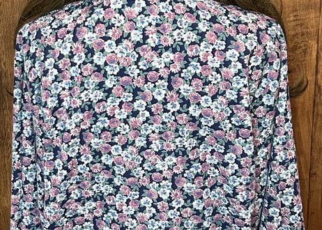 ヴィンテージ 花柄 小花柄 フラワー シャツ 長袖 カラフル レトロ カントリー 個性的 おしゃれ かわいい used vintage USA 古着/club723(N480)