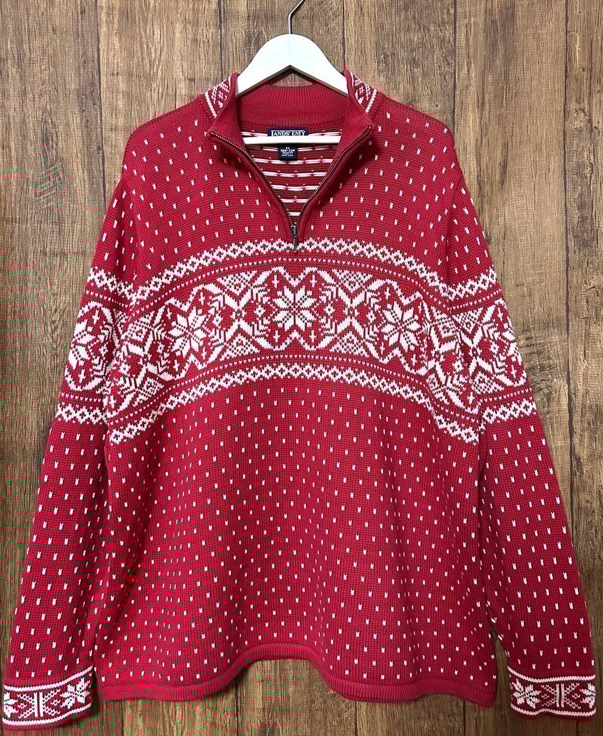 LANDS'END ランズエンド 肉厚 ウール ノルディックニット S698 LANDS'END ランズエンド 肉厚 ウール ノルディックニット S698