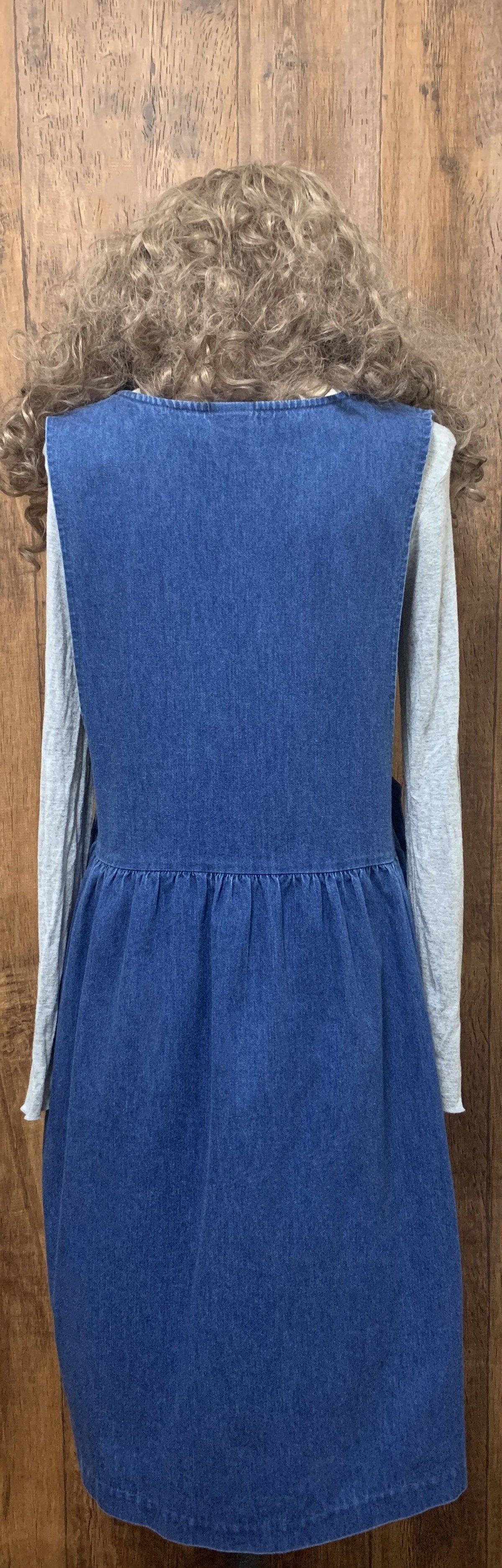 アメリカン カントリー デニム ロング ワンピース ジャンパー