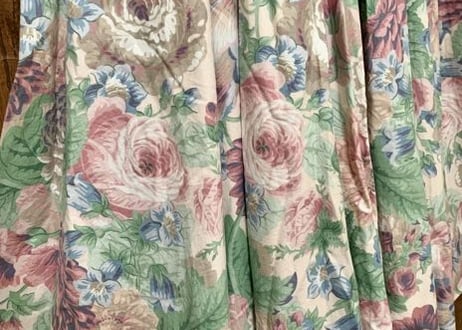 レトロ　花柄　ロング　USA ワンピース　vintage ヴィンテージ  古着　ドレス　パーティー　舞台　ダンス　衣装　パーティー　カントリー　ガーリー/club723 (N36)