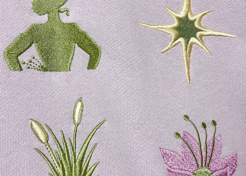 希少　良デザイン　90s ディズニー　バンビ　刺繍デザインスウェット　ファリーン Bambi プリント スウェット トレーナー バンビ M ブラック