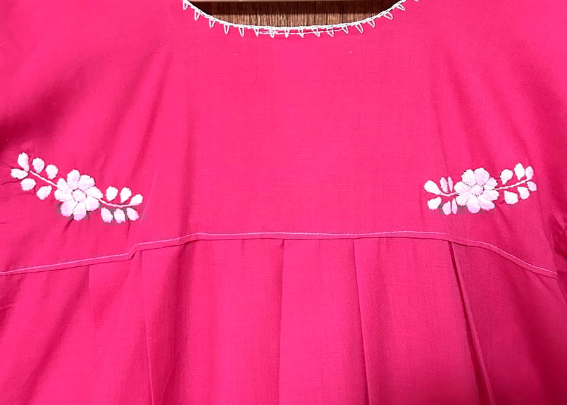 メキシカン ワンピース 花 刺繍 手刺繍 エスニック ヒッピー