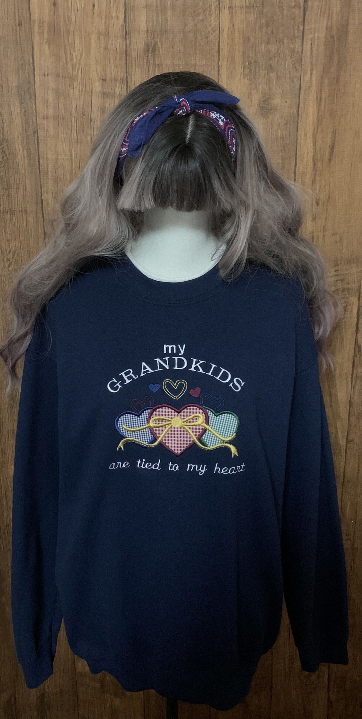 ami ネイビートレーナー ハート刺繍 ネイビー 紺 スウェット スエット トレーナー ハート 刺繍 装飾