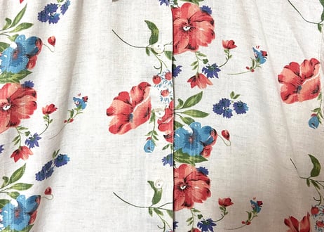 花 柄 シャツ 半袖 カラフル レトロ カントリー ガーリー 個性的 おしゃれ かわいい USA ヴィンテージ used vintage 古着/club723(N527)