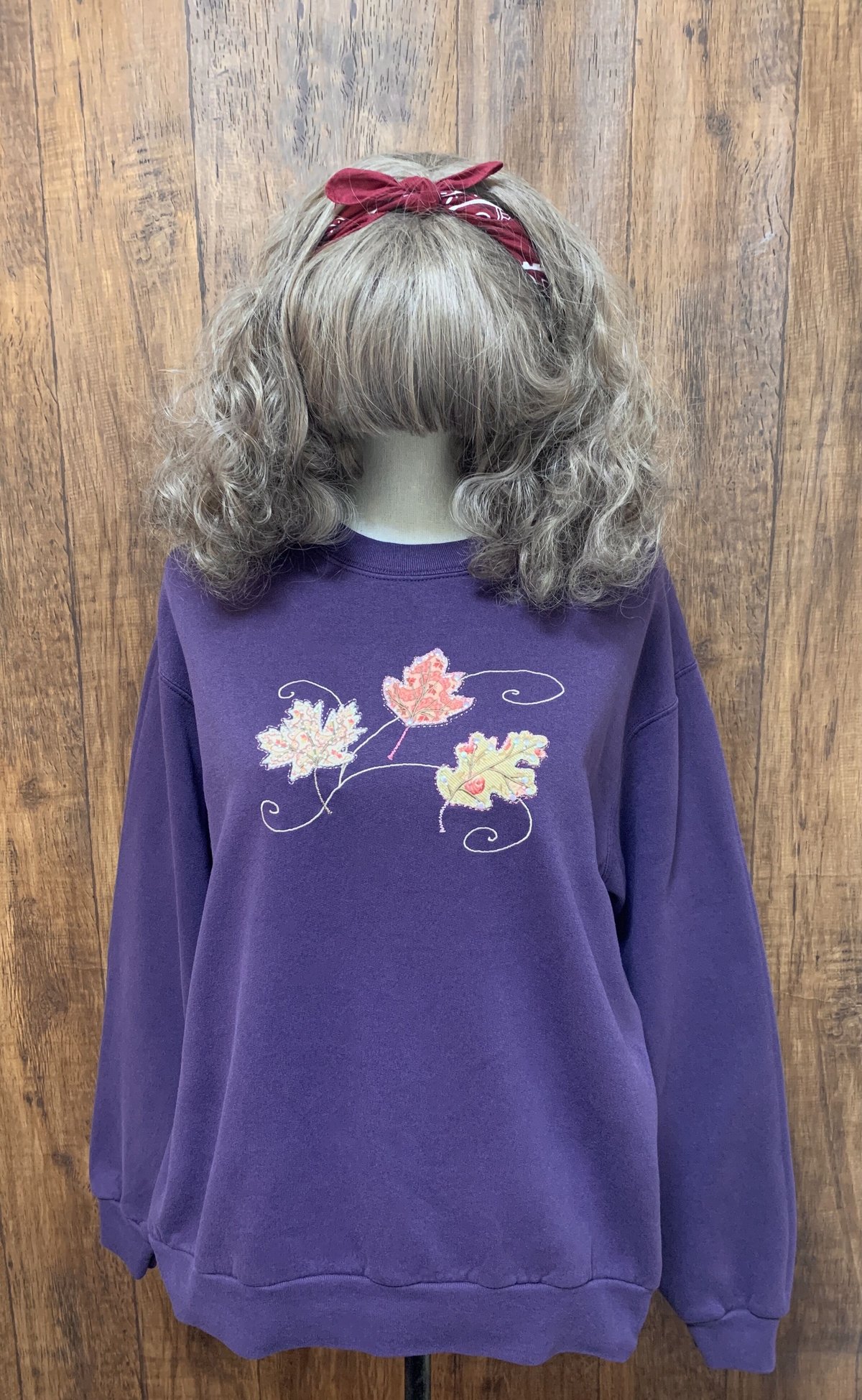 めいちゃん にゃんぴーず刺繍トレーナー パープル 紫 めいちゃん