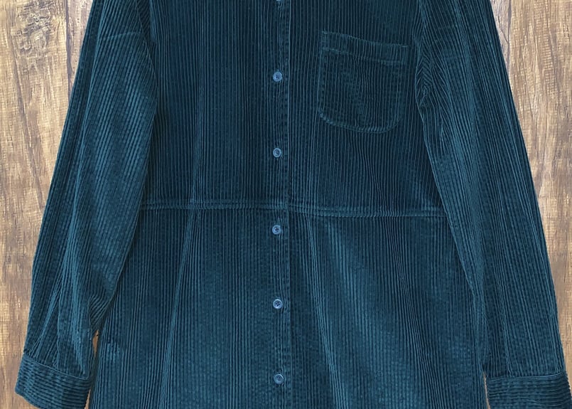 TALBOTS タルボット コーデュロイ ワンピース グリーン 緑 チェック