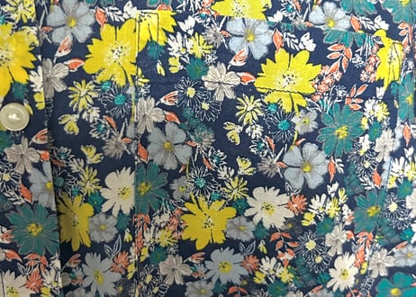 花柄 シャツ OLD NAVY オールドネイビー 長袖 胸ポケット カラフル レトロ おしゃれ かわいい ヴィンテージ used vintage 古着/club723 クラブ723(N637)
