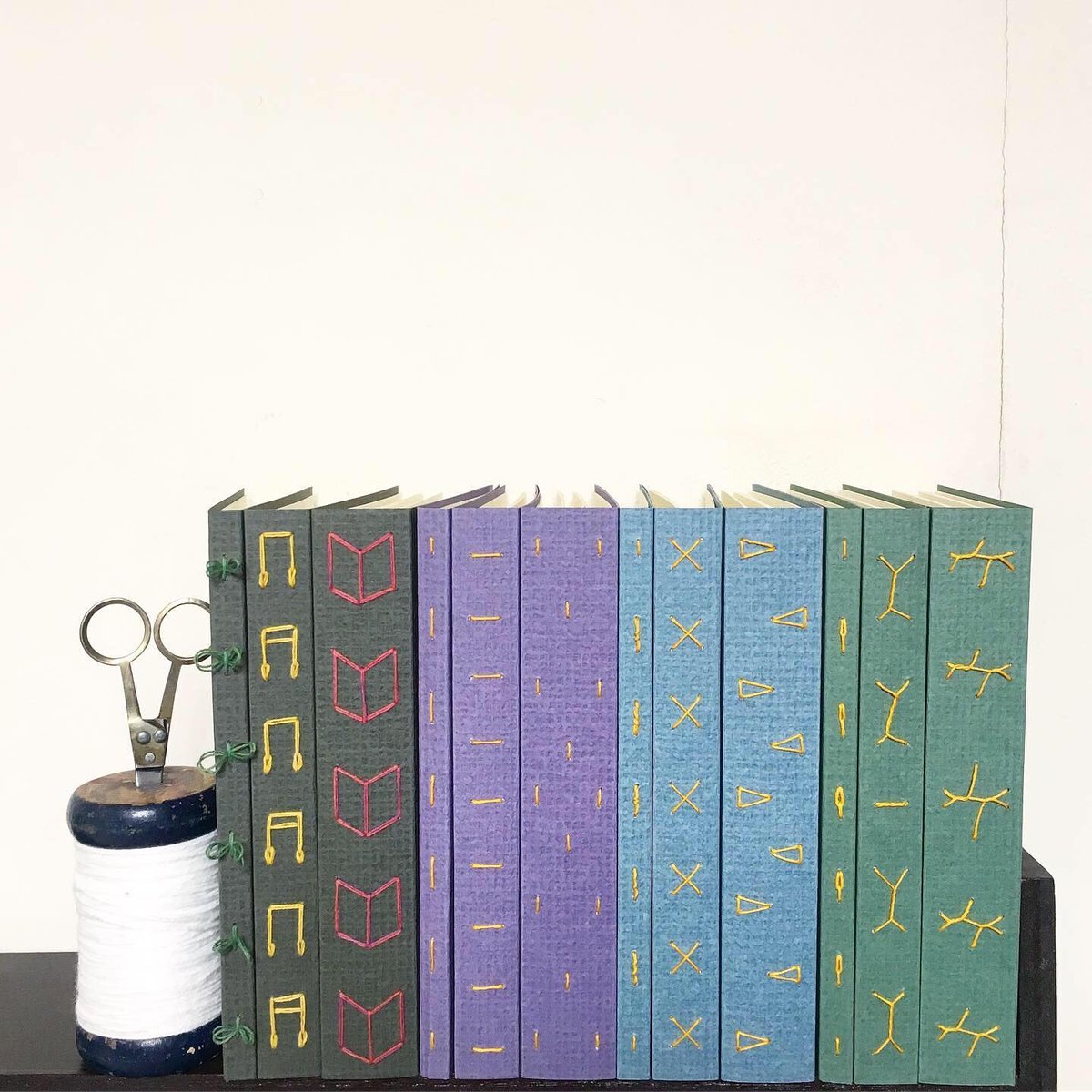 手を動かして学ぶ　埋め本　3冊セット 手製本キット・綴じ模様を楽しむ 3冊// | yonnebookbinding