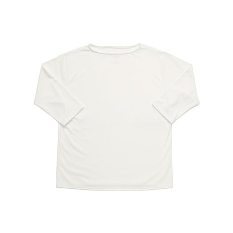 ボートネックシャツ七部袖 ホワイト／BOAT NECK SHIRT WHITE