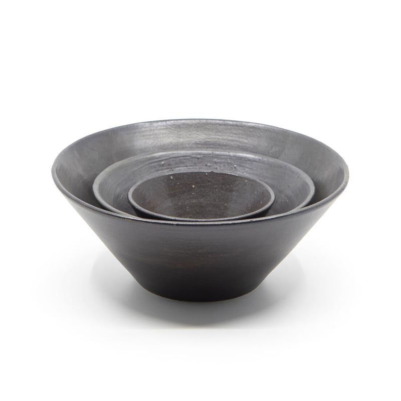 AHURA 花形陶器ボウル スワロスキー 石州瓦陶器 ボウル Mサイズ／SEKISHU TILE POTERRY BAWL M SIZE