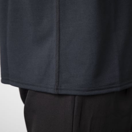 ボートネックシャツ七部袖 スミブラック／BOAT NECK SHIRT SUMI BLACK