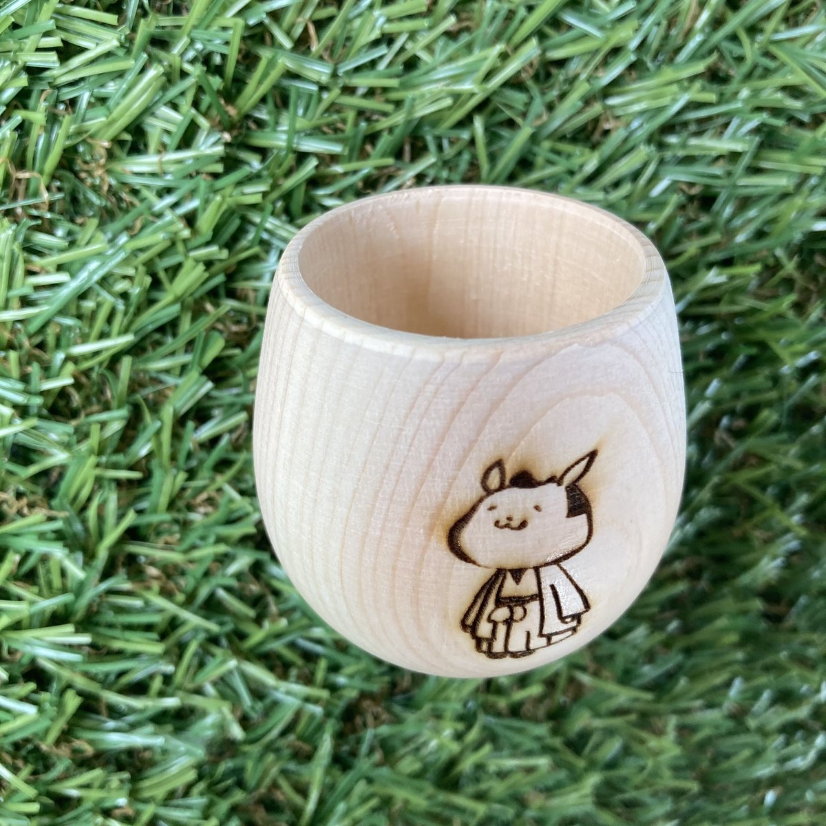 ヒノキぐい呑み（だるま型）／Sake cup | あにまる商店オンライン